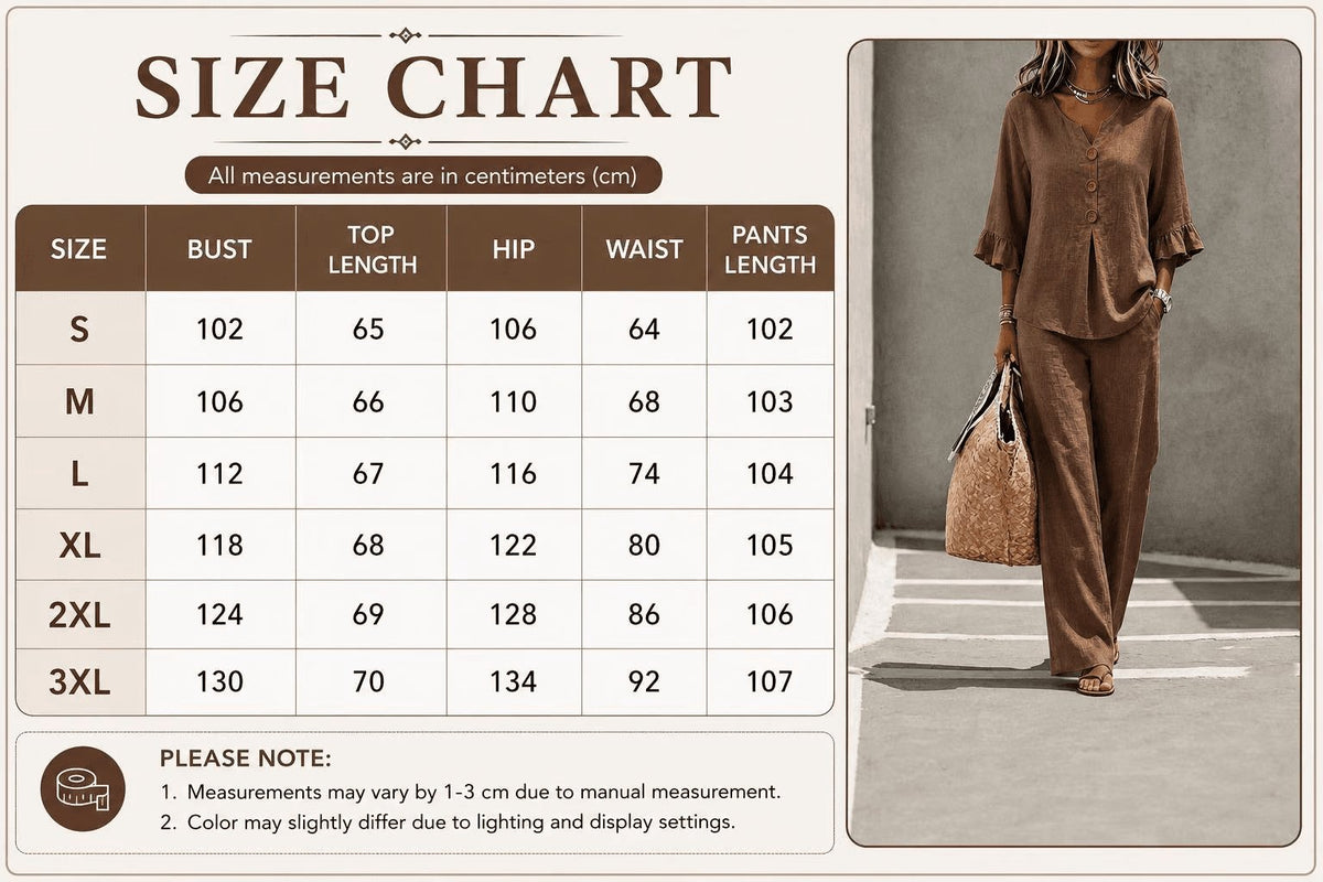 Women's Two Piece Lounge Set V-Neck Top & Wide Leg Pants Outfit