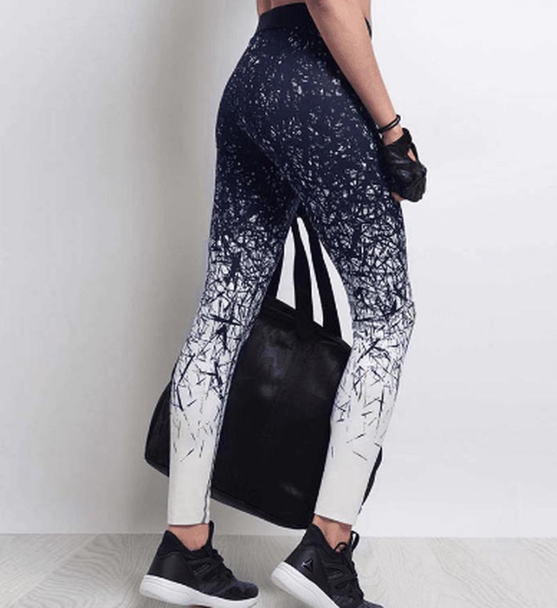 Women’s Printed Yoga Leggings, Compression Running & Fitness Pants
