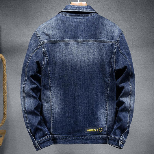 Denim Jacket Men'S Workwear Jacket plus Size Fat