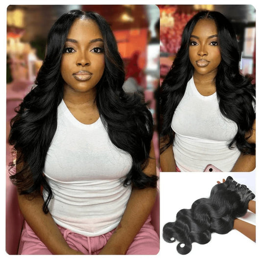 [Wequeen] Budget Friendly 10A Grade 12"-30" Brazilian Virgin 100% Human Hair Body Wave Burmese Curly Straight Deep Wavy Quick Weave Sew In/Glue in Viral Hair Bundles Real Hair Extensions