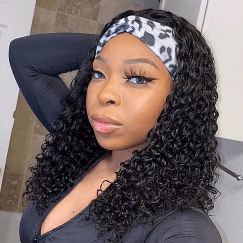 European and American Women'S Head Scarf Wig Ice Silk Headband