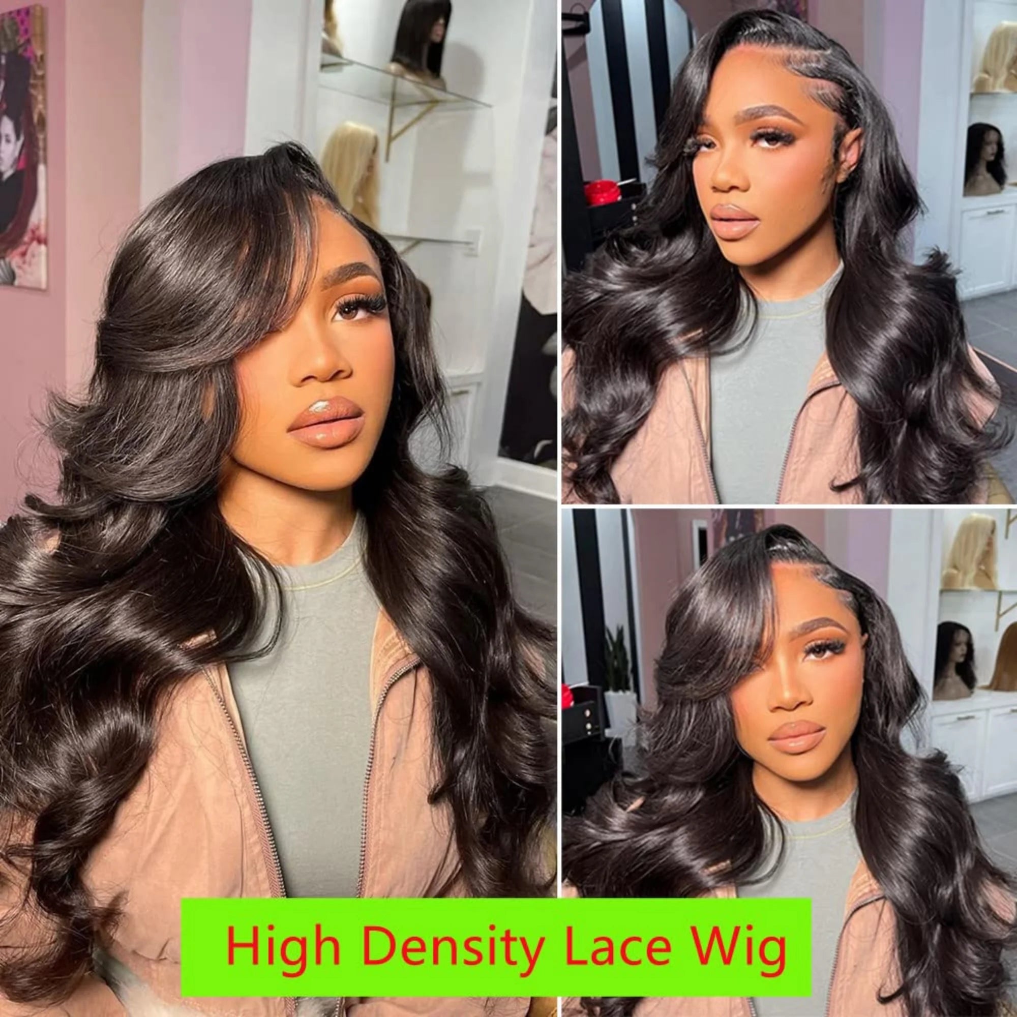 Body Wave 4x4 HD Lace Front Human Hair Wig Glueless 180% Density