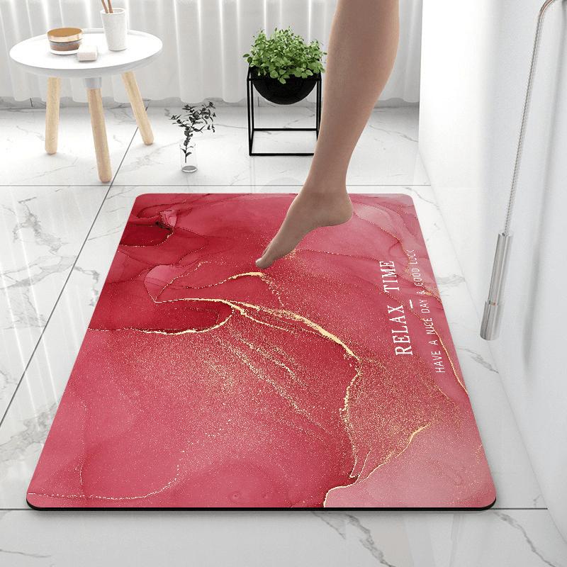 Super Absorbent Diatom Mud Bath Mat Non-Slip Quick Dry Floor Mat