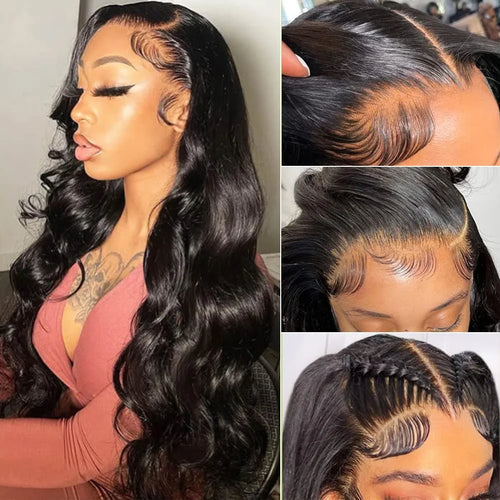 Body Wave 13x4 HD Lace Front Human Hair Wig Glueless 28 Inch 150%
