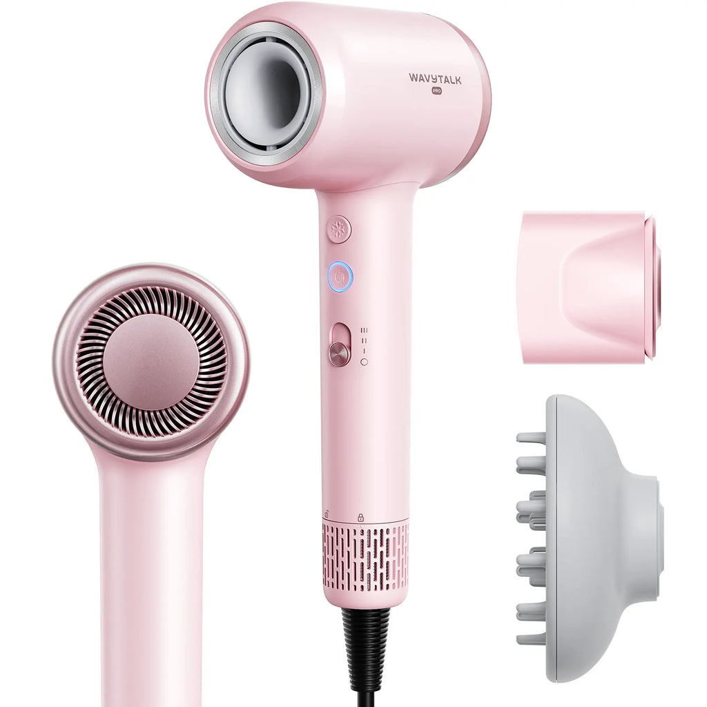Wavytalk Turblow Pro Hair Dryer – 110,000 RPM Brushless Fast Drying Blow Dryer with Negative Ions, 3 Heat & Speed Settings