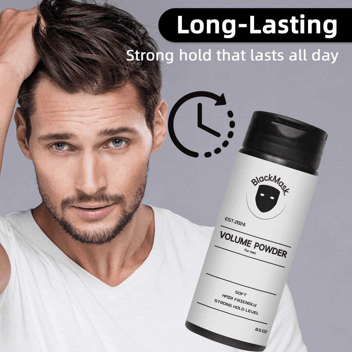 Blacksmak Hair Styling Powder for Men, Strong Hold, Volume & Texture