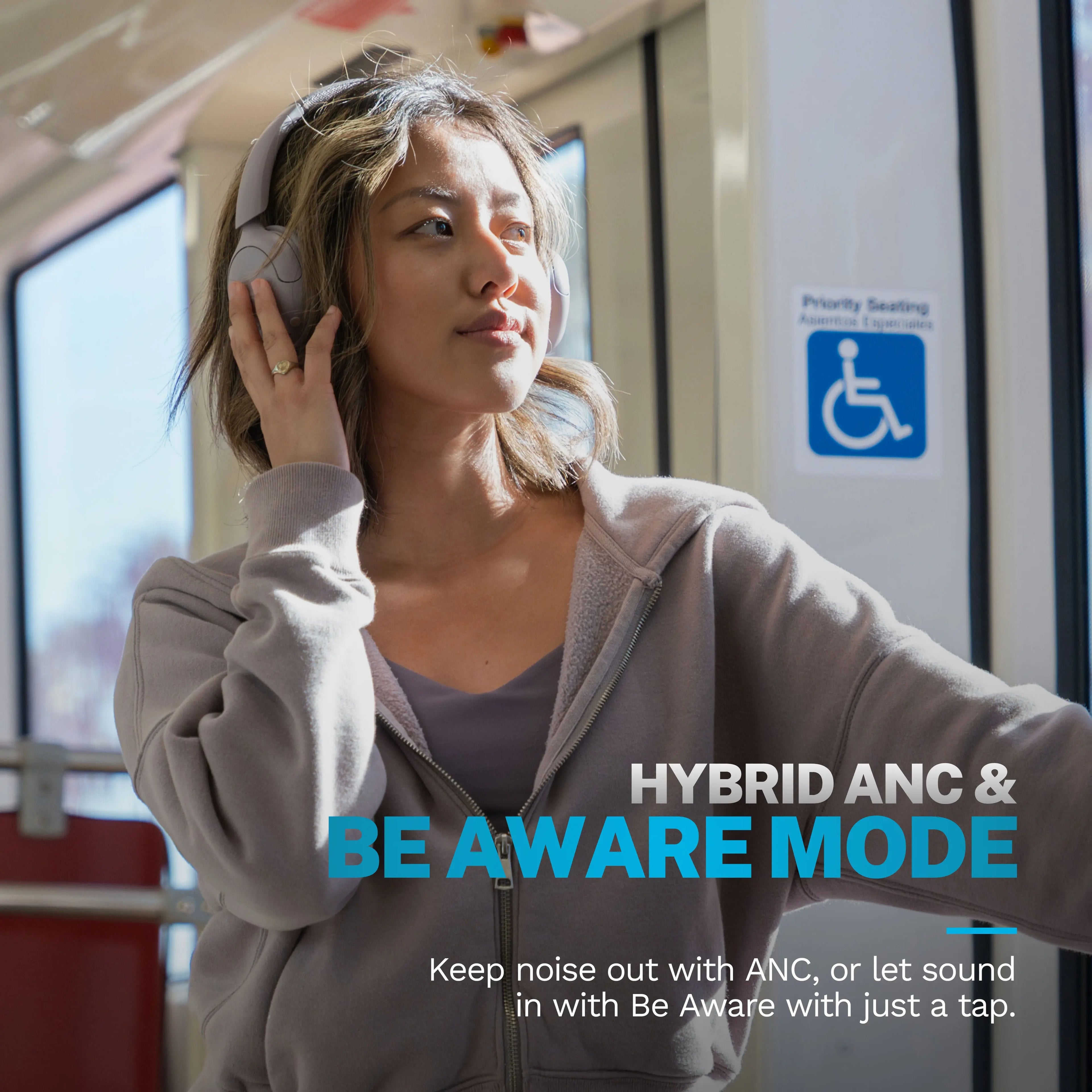 JLab GO Lux ANC Wireless On-Ear Headphones – Hybrid Noise Canceling, Bluetooth 5.4, 70+ Hour Battery, Foldable