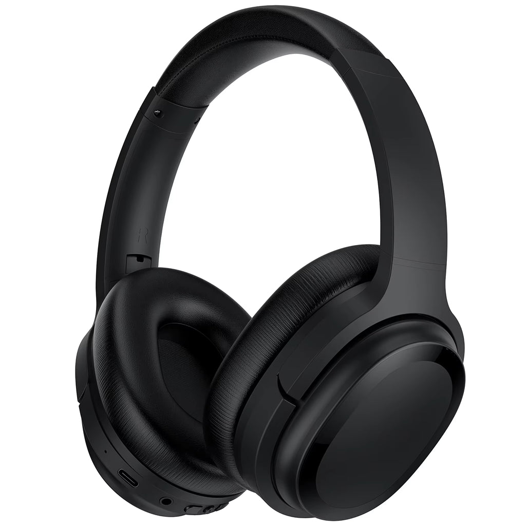 Hybrid Bluetooth 5.3 Wireless Over-Ear Headphones with Mic
