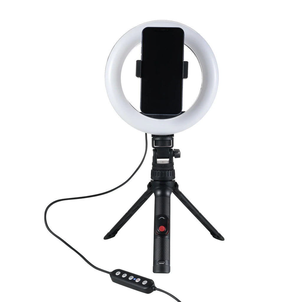 RGB LED Ring Light with Tripod Stand Phone Holder & Remote Control