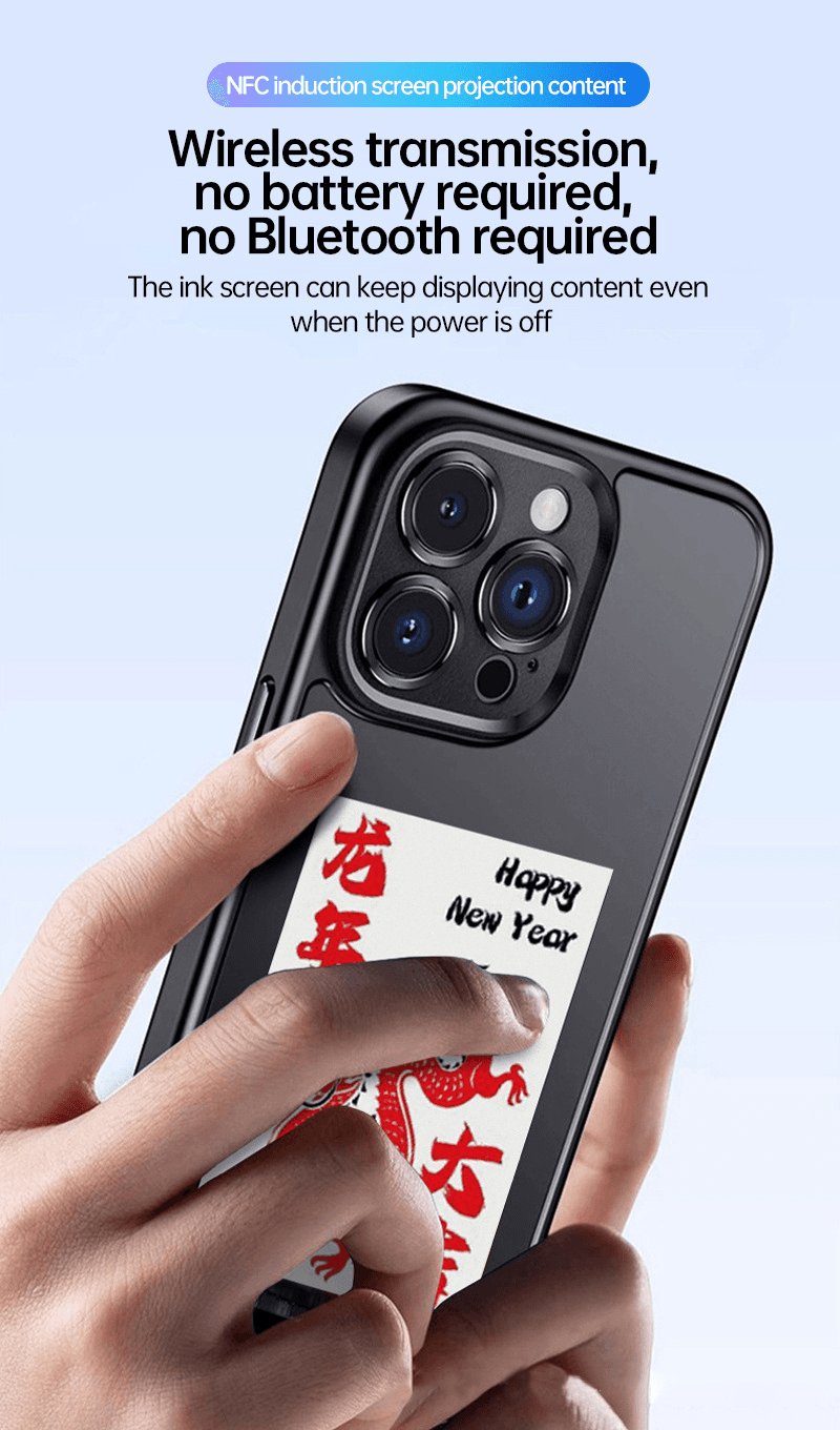 E-Ink Smart Phone Case – Customizable Digital Display Protective Case for iPhone