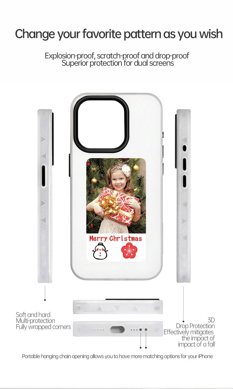 E-Ink Smart Phone Case – Customizable Digital Display Protective Case for iPhone
