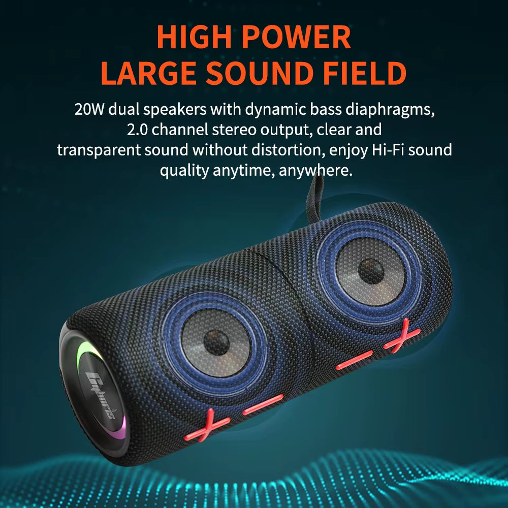 2 in 1 Portable Split Wireless Speaker, IPX6 Waterproof Magnetic Dual Speaker with RGB Lights TWS Pairing for Outdoor, Home