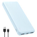 20,000mAh Portable Power Bank Dual USB Fast Charging Blue Battery