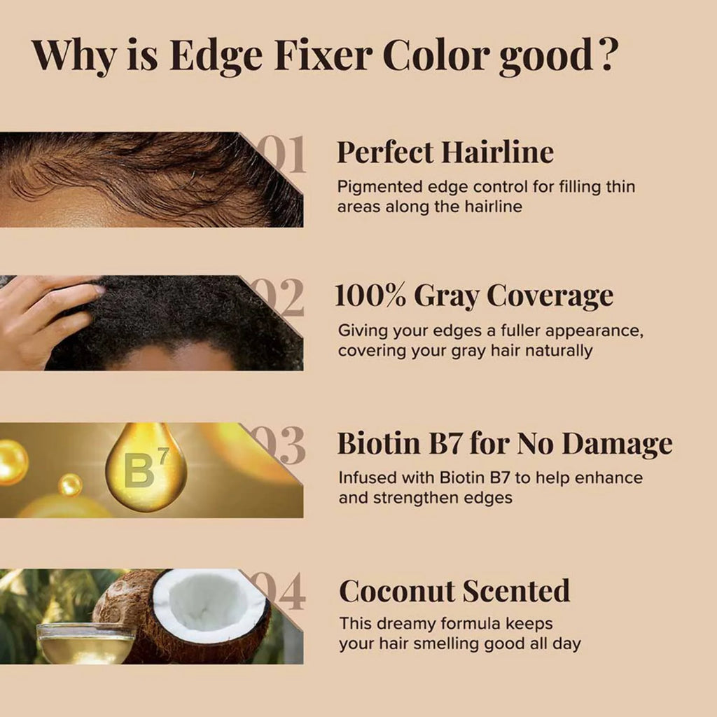 KISS - COLOR EDGE FIXER DARK BROWN