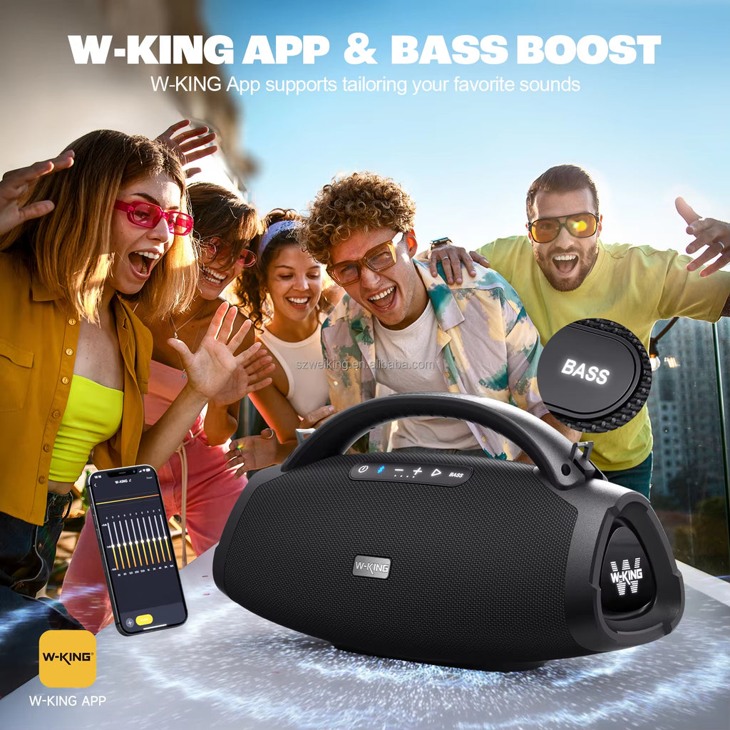 W-KING X20 IPX7 Waterproof Bluetooth Speaker with Deep Bass 80W