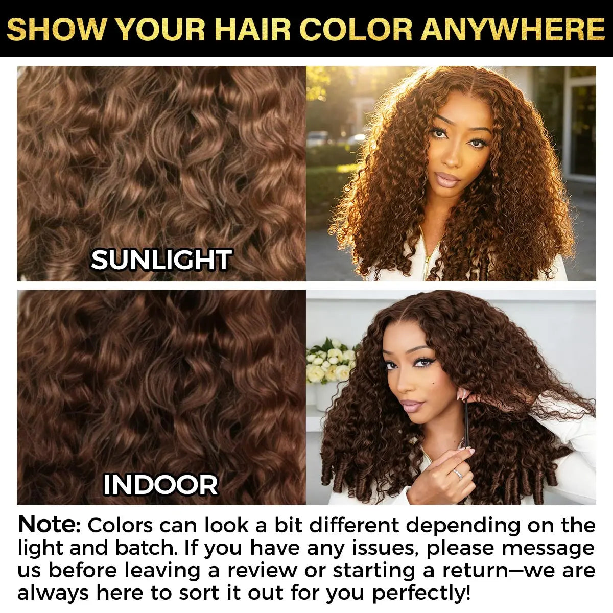 OQ Hair 13x6 HD Lace Frontal Wig Burmese Curly Water Wave Human Hair Wig #4 Brown Glueless 220% Density Pre Plucked