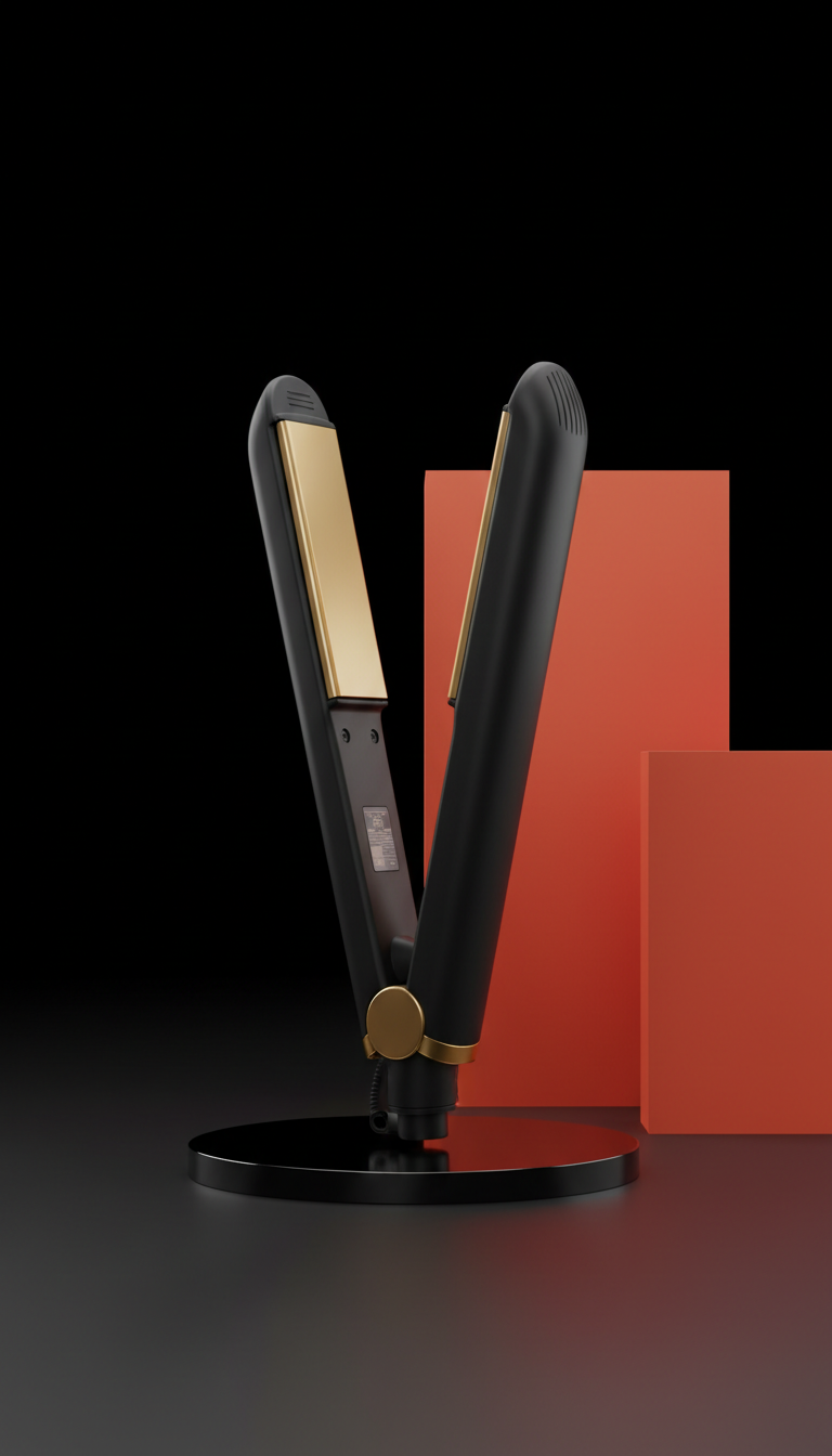 Black and Gold Precision Hair Straightener