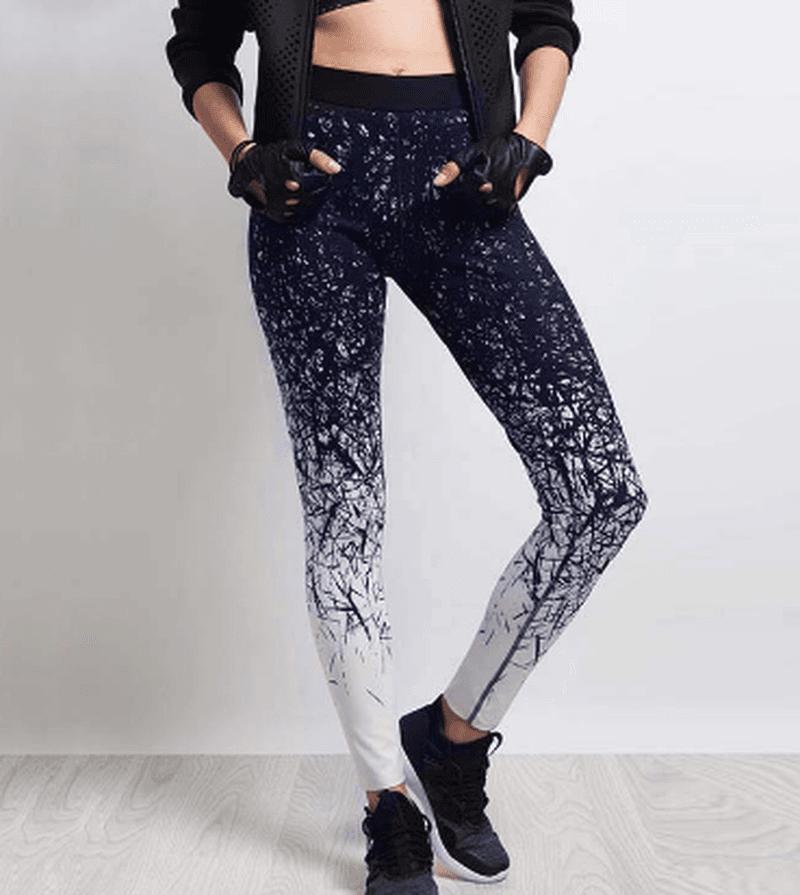 Women’s Printed Yoga Leggings, Compression Running & Fitness Pants