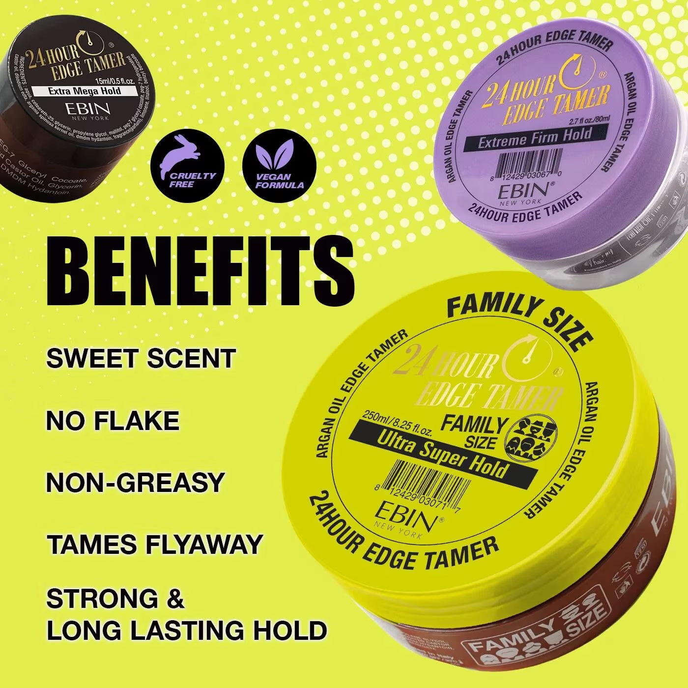 24 Hour Edge Tamer Ultra Super Hold Hair Gel 2.7 Oz, 1 Count