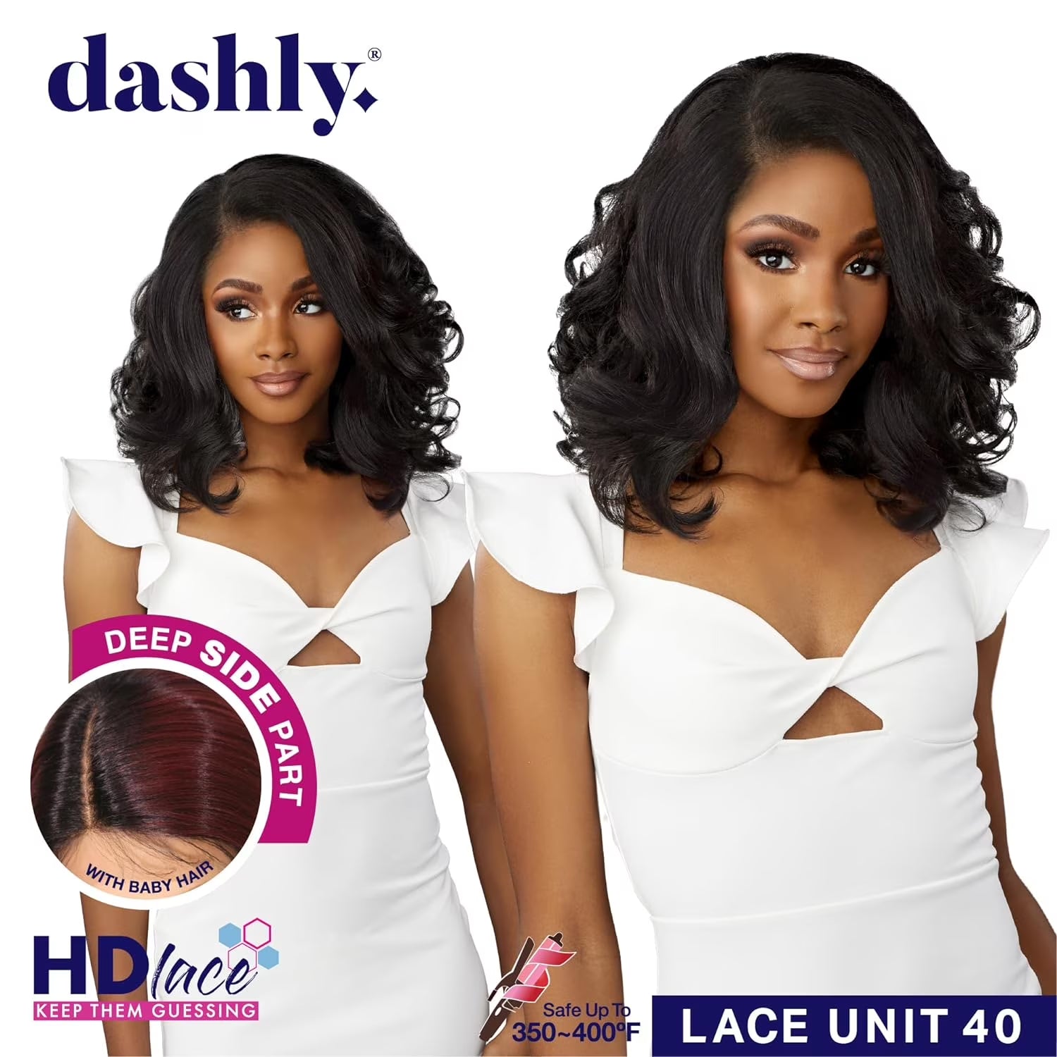 Dashly Synthetic HD Lace Front Wig - LACE UNIT 40
