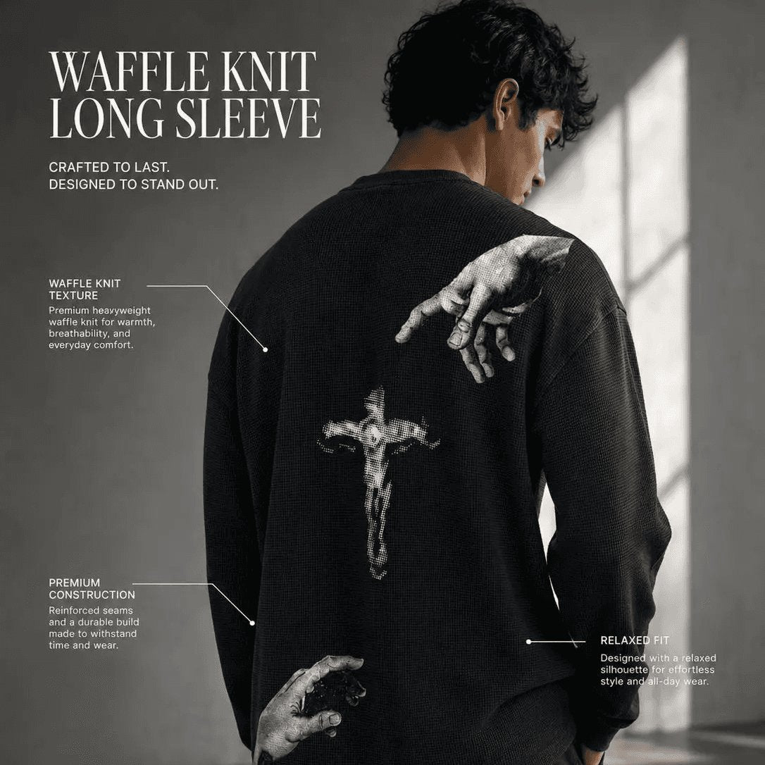 Touch of God Waffle Knit Long Sleeve