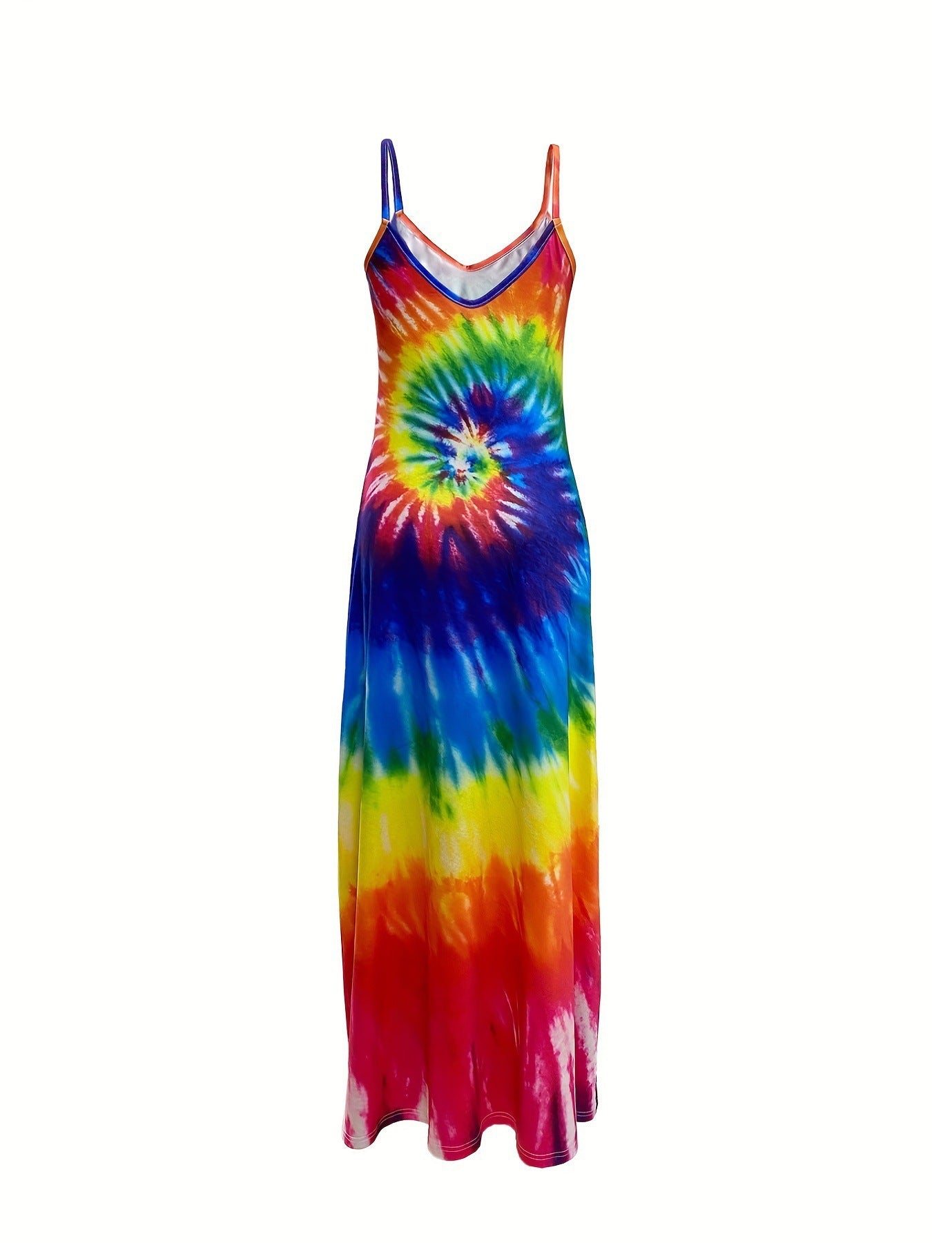 European and American Women'S Clothing Summer New Suspender Printed Maxi Dress