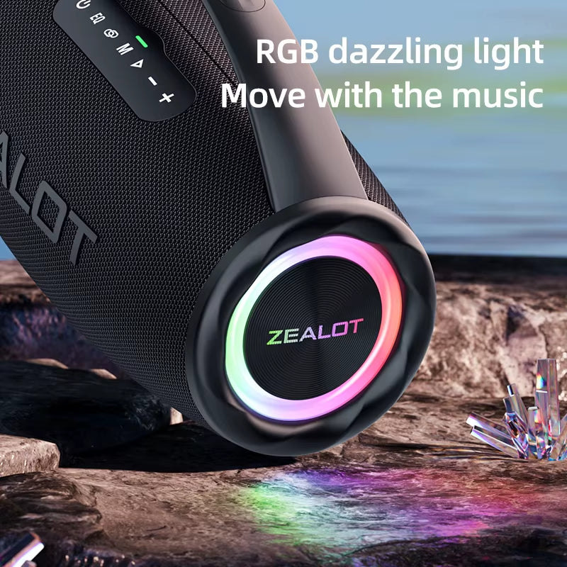 Zealot S97 80W Portable Bluetooth Speaker with Deep Bass Outdoor
