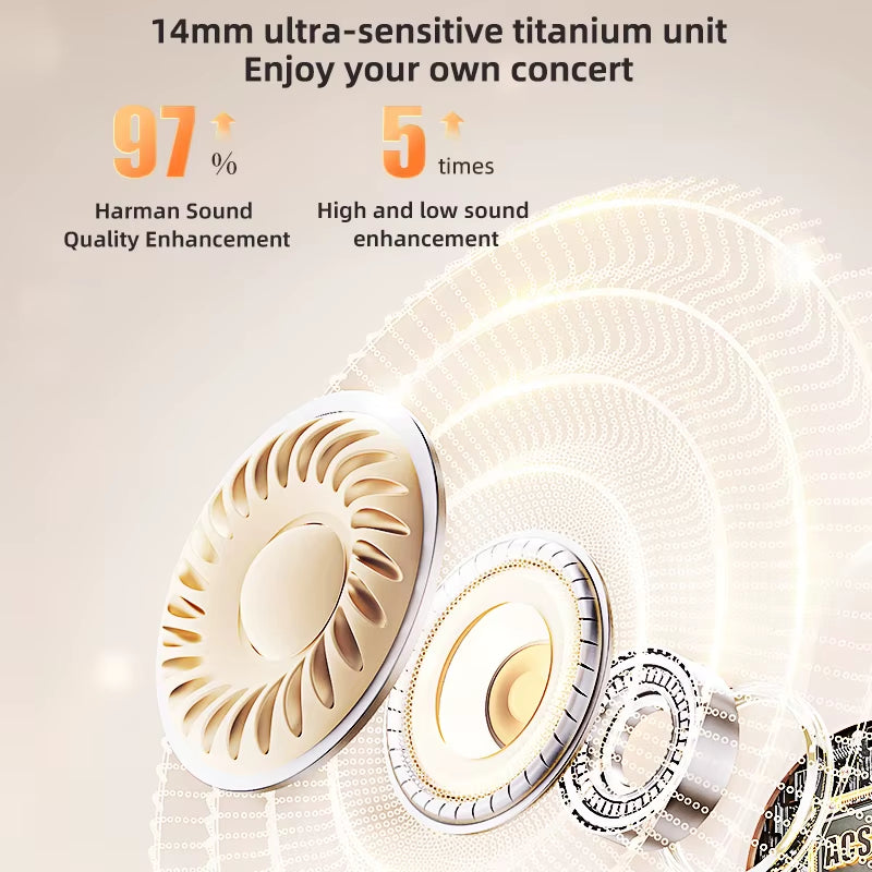 Kinglucky YX46 Wireless Earbuds with LED Battery Display Clip-On