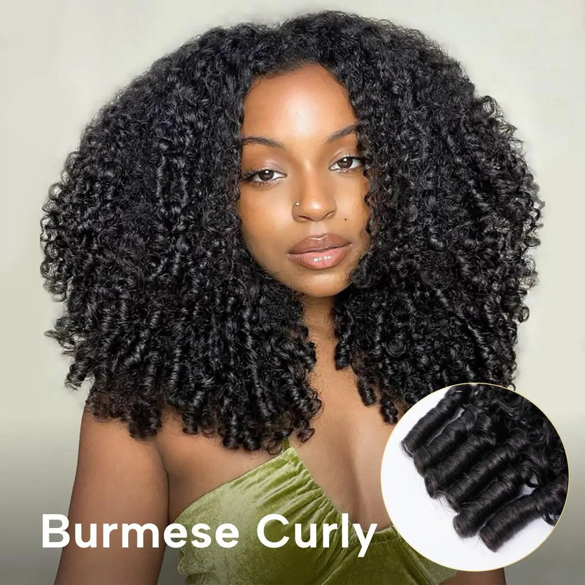 OQ Hair Burmese Curly Wear & Go Half Wig Water Wave Human Hair Wig Glueless Drawstring Invisible Hairline
