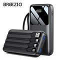 15,000mAh Power Bank 22.5W Fast Charging Built-In Cable LED Display