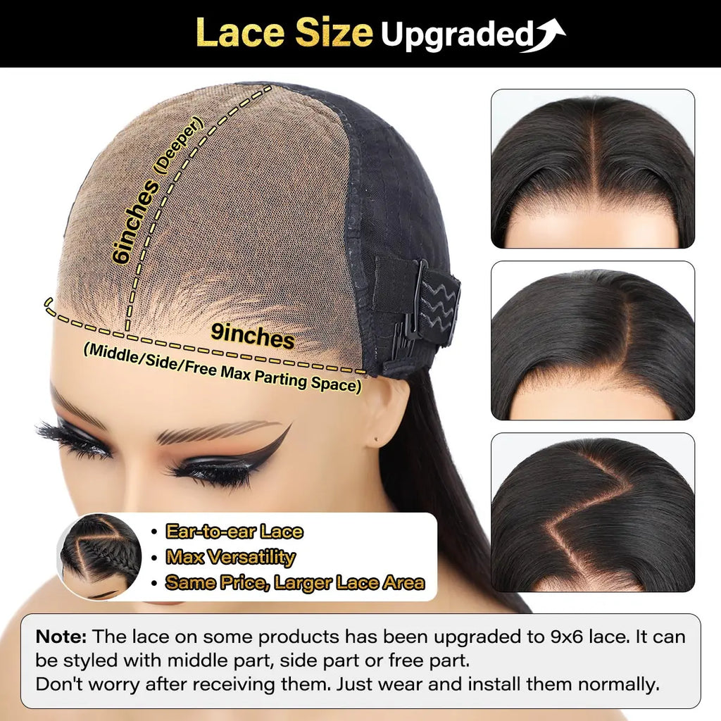 [NEW IN] OQ HAIR Wear and Go Glueless Wigs Bleached Tiny Knots Pre Cut 7X5 HD Lace Straight Lace Front Human Hair Wigs #Tiktokshopblackfriday