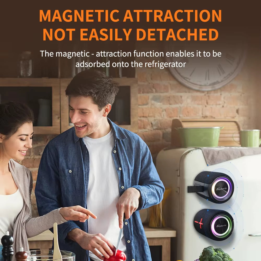 2 in 1 Portable Split Wireless Speaker, IPX6 Waterproof Magnetic Dual Speaker with RGB Lights TWS Pairing for Outdoor, Home