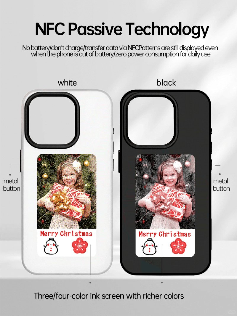 E-Ink Smart Phone Case – Customizable Digital Display Protective Case for iPhone