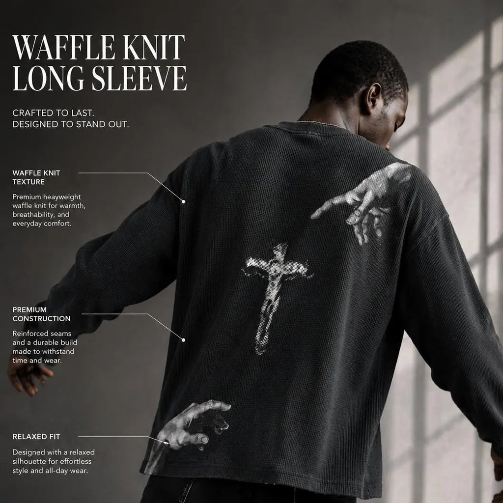 Touch of God Waffle Knit Long Sleeve