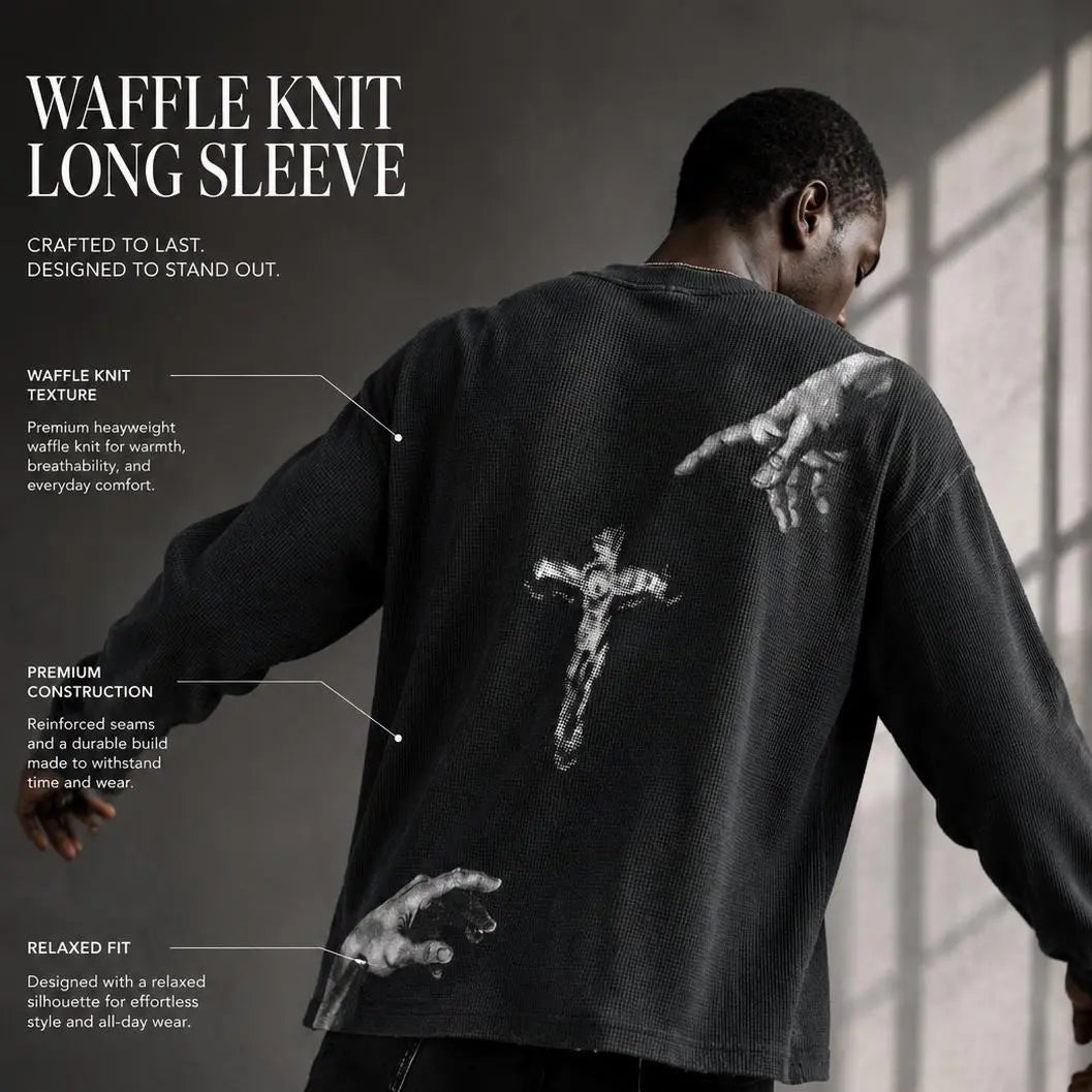 Touch of God Waffle Knit Long Sleeve