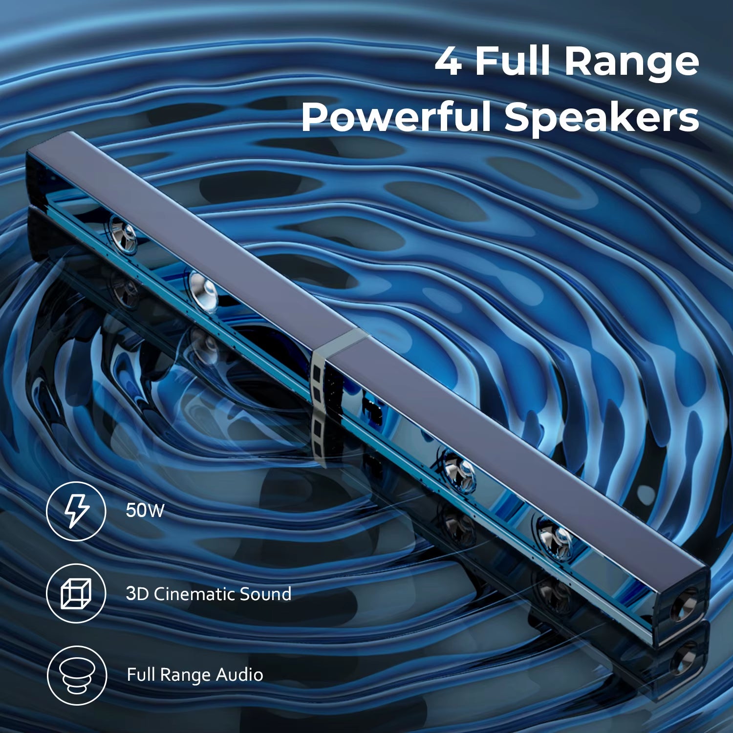 Wireless TV Soundbar Home Theater Speaker with ARC Optical Remote