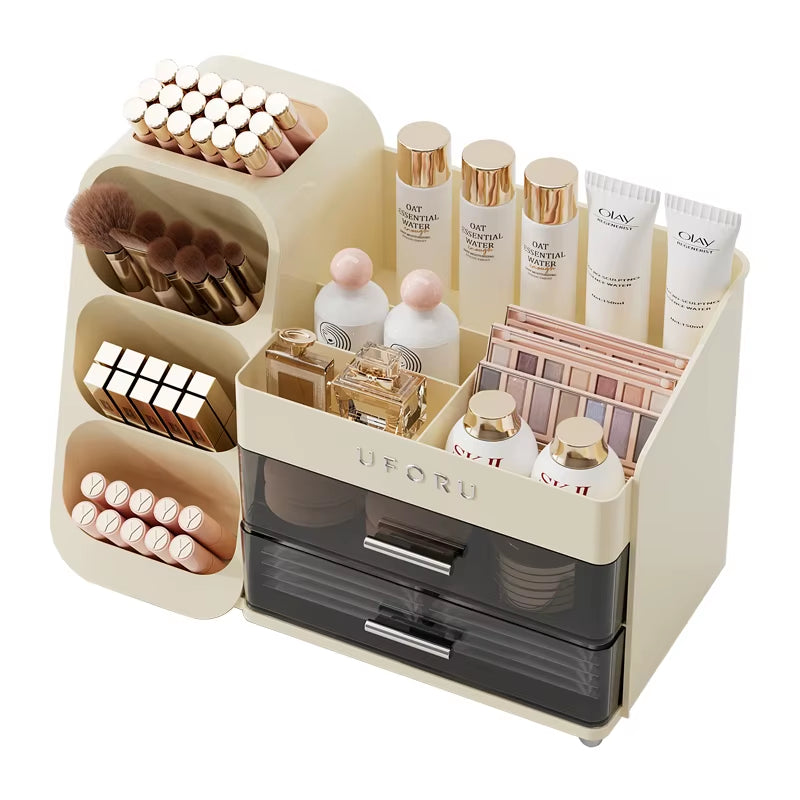 UFORU Makeup Organizer with Drawers Vanity Brush Storage Box
