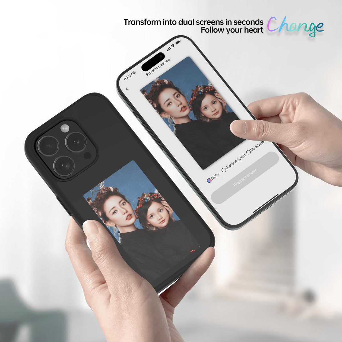 E-Ink Smart Phone Case – Customizable Digital Display Protective Case for iPhone