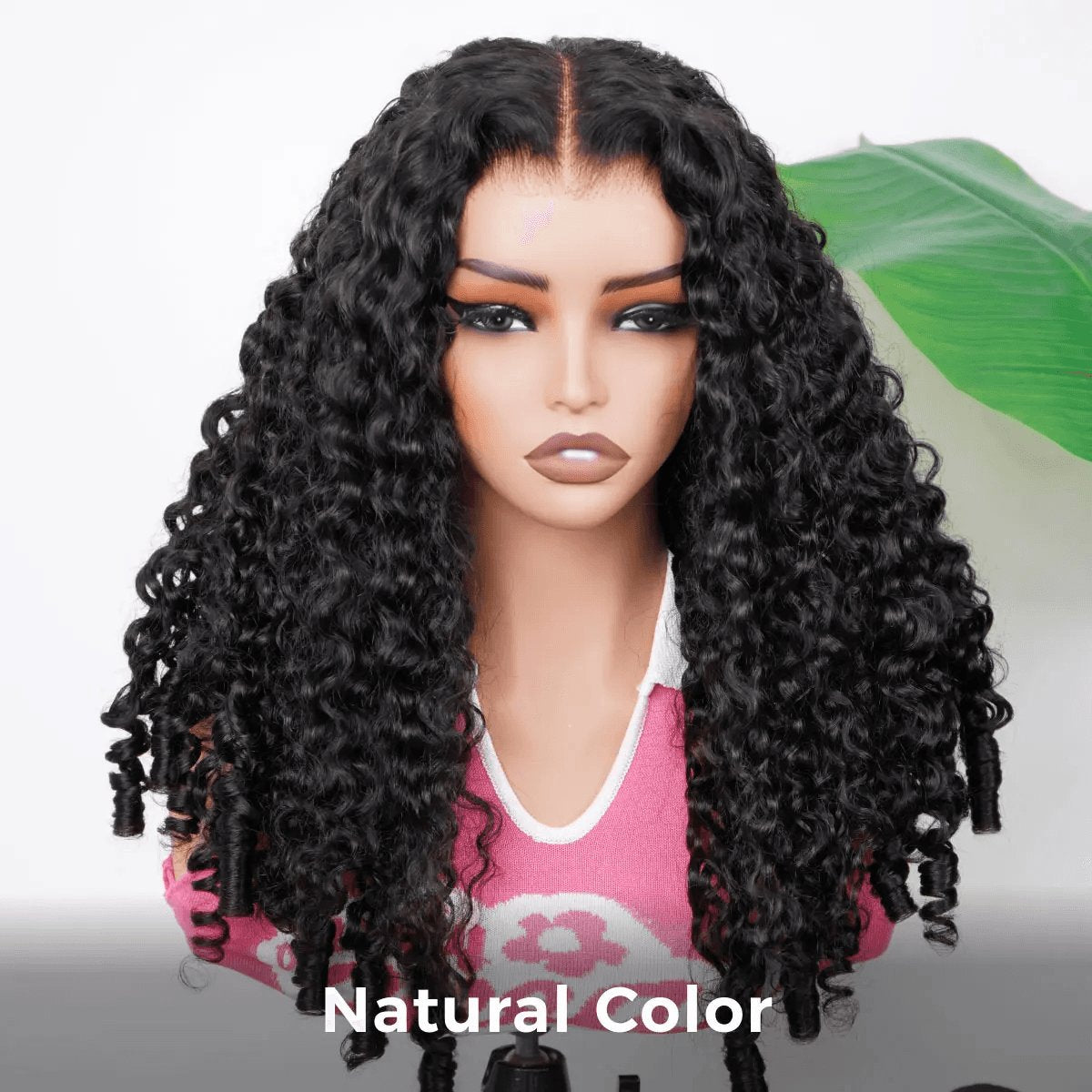 OQ Hair 13x6 HD Lace Frontal Wig Burmese Curly Water Wave Human Hair Wig #4 Brown Glueless 220% Density Pre Plucked