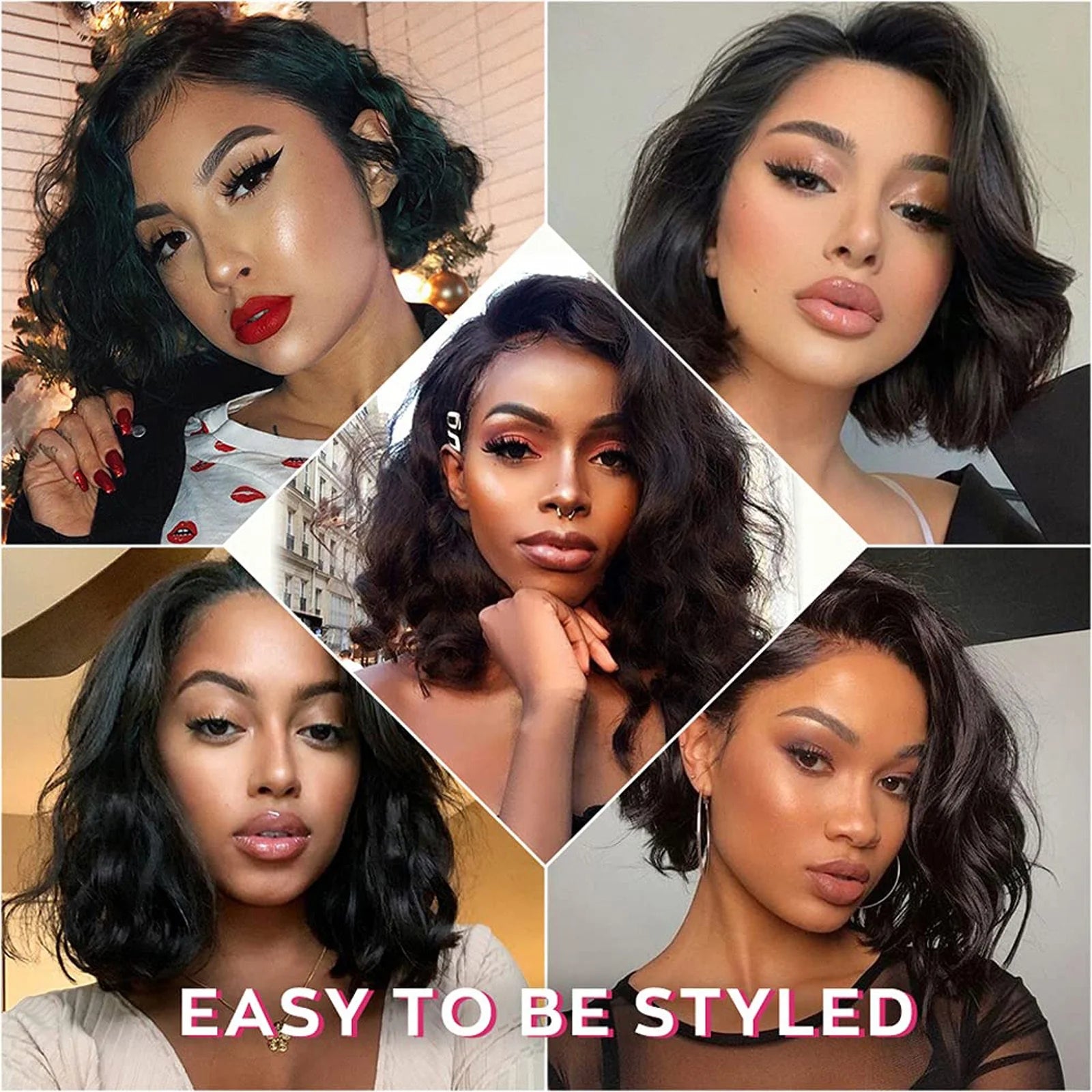 13x4 HD Transparent Lace Front Human Hair Wig Pre-Plucked Glueless