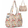 Women's Corduroy Tote Bag Large Capacity Hobo Bag with Pockets