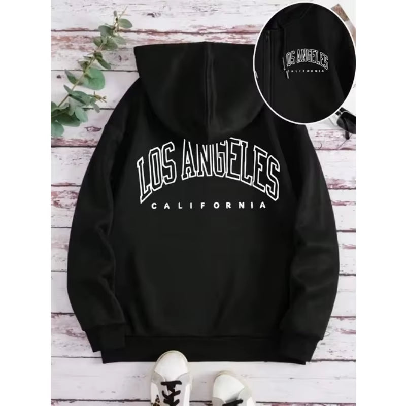 Premium Black Tech Fleece Hoodie Unisex 3D Embroidered Pullover