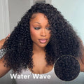 OQ Hair Burmese Curly Wear & Go Half Wig Water Wave Human Hair Wig Glueless Drawstring Invisible Hairline