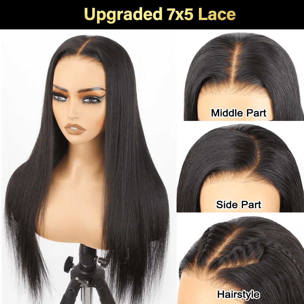 [NEW IN] OQ HAIR Wear and Go Glueless Wigs Bleached Tiny Knots Pre Cut 7X5 HD Lace Straight Lace Front Human Hair Wigs #Tiktokshopblackfriday