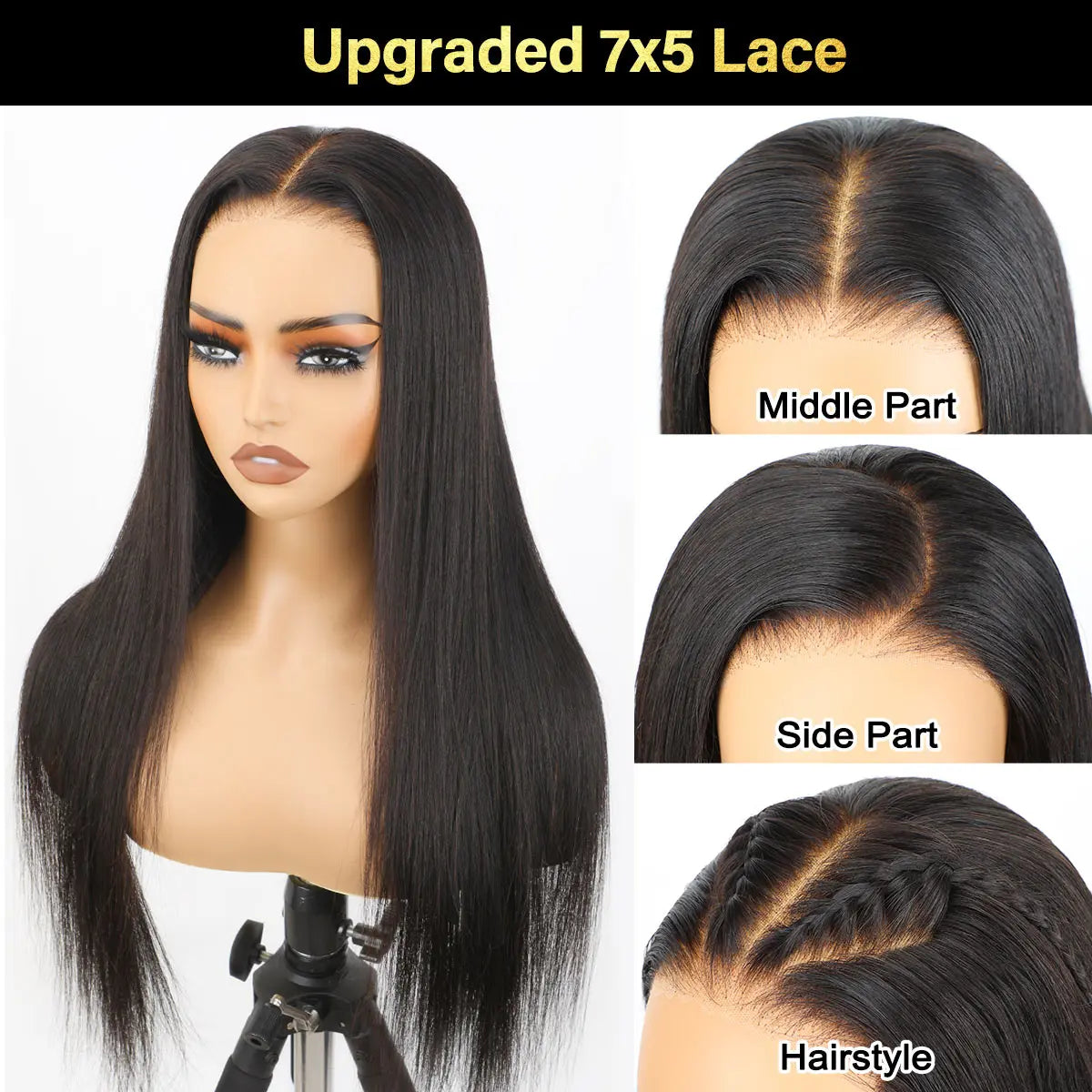 [NEW IN] OQ HAIR Wear and Go Glueless Wigs Bleached Tiny Knots Pre Cut 7X5 HD Lace Straight Lace Front Human Hair Wigs #Tiktokshopblackfriday