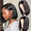 13x4 HD Transparent Lace Front Human Hair Wig Pre-Plucked Glueless