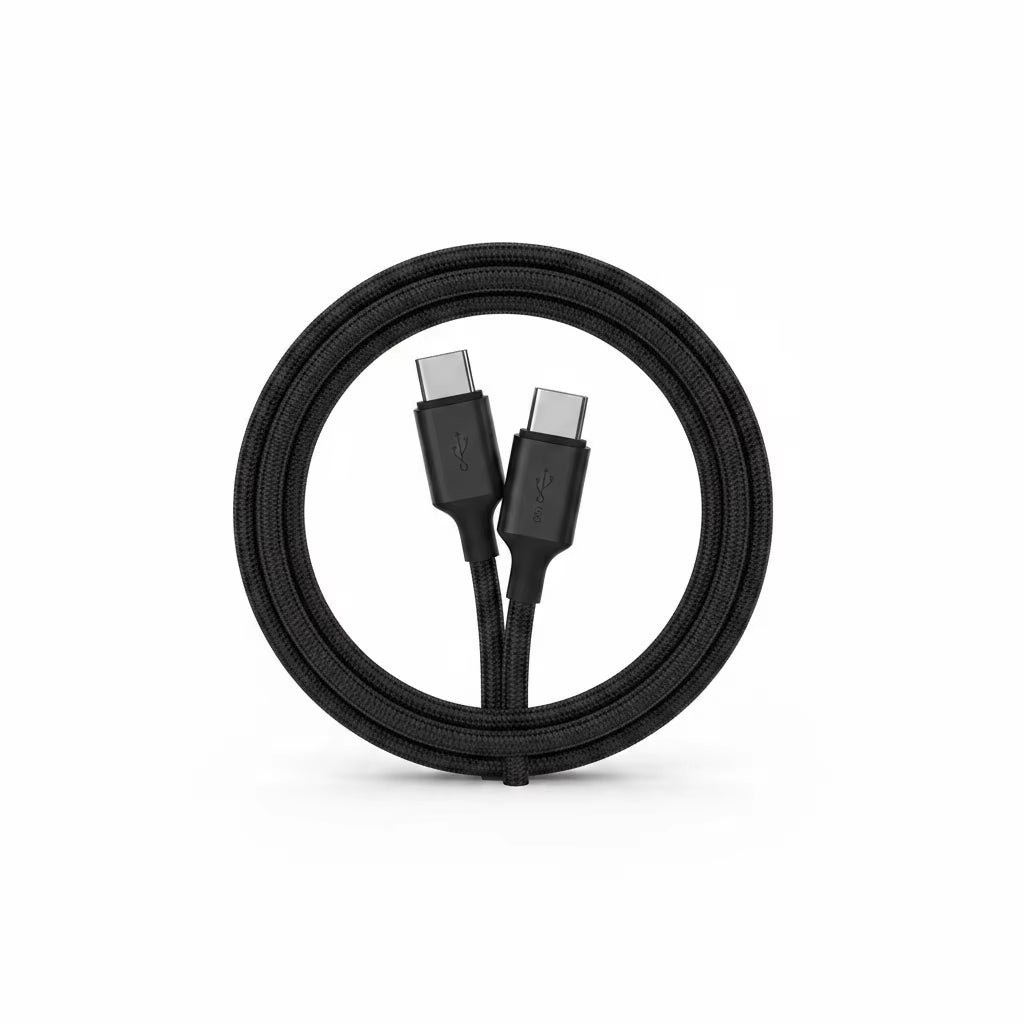 65W USB-C to USB-C Fast Charging Cable 4FT Braided Data Cable