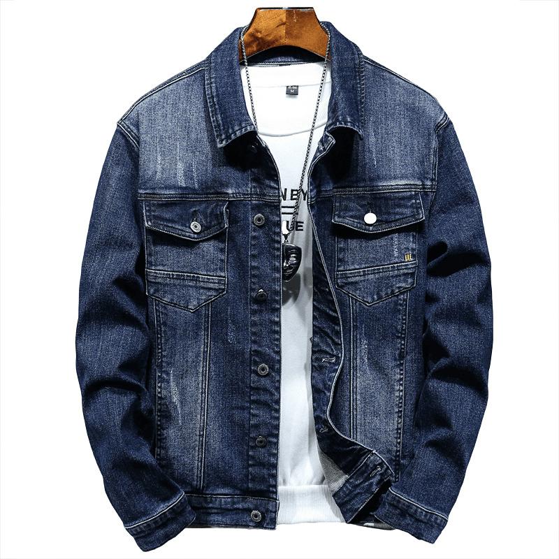Denim Jacket Men'S Workwear Jacket plus Size Fat