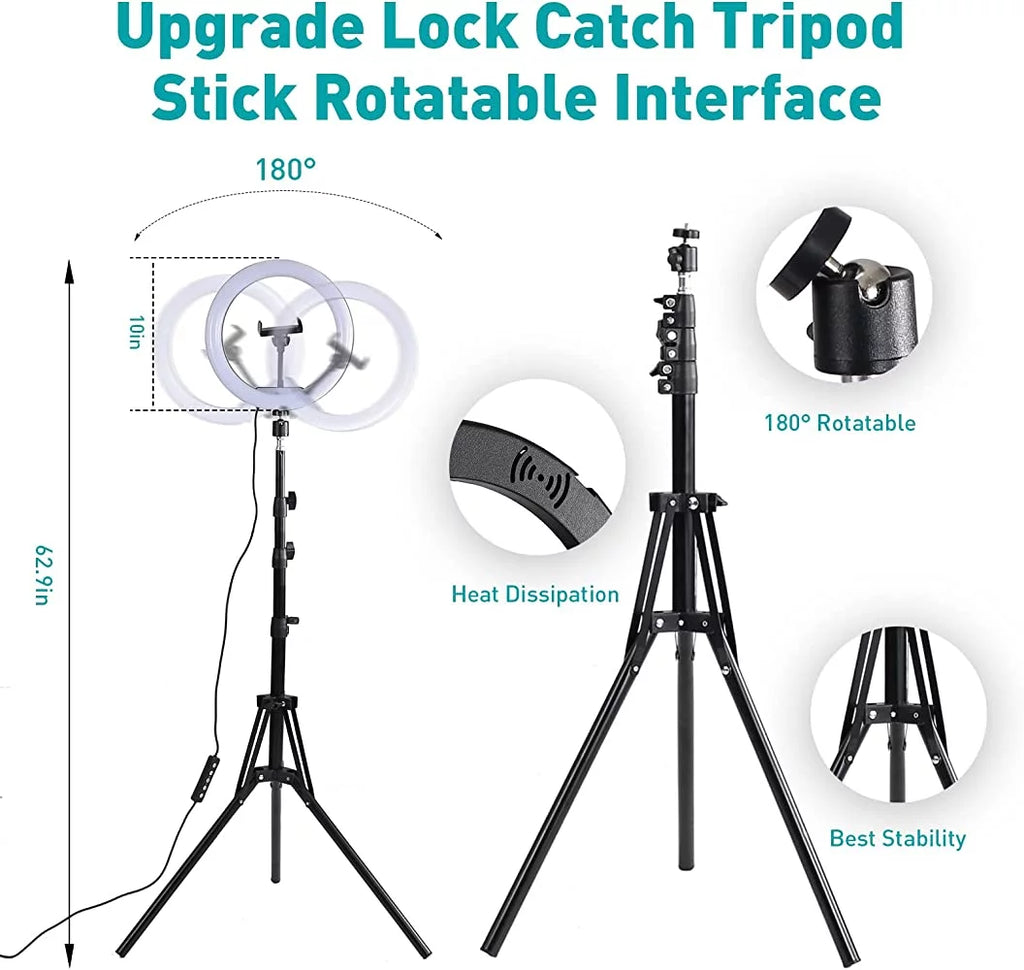 13-Inch RGB Ring Light with Tripod Stand & Phone Holder for Streaming