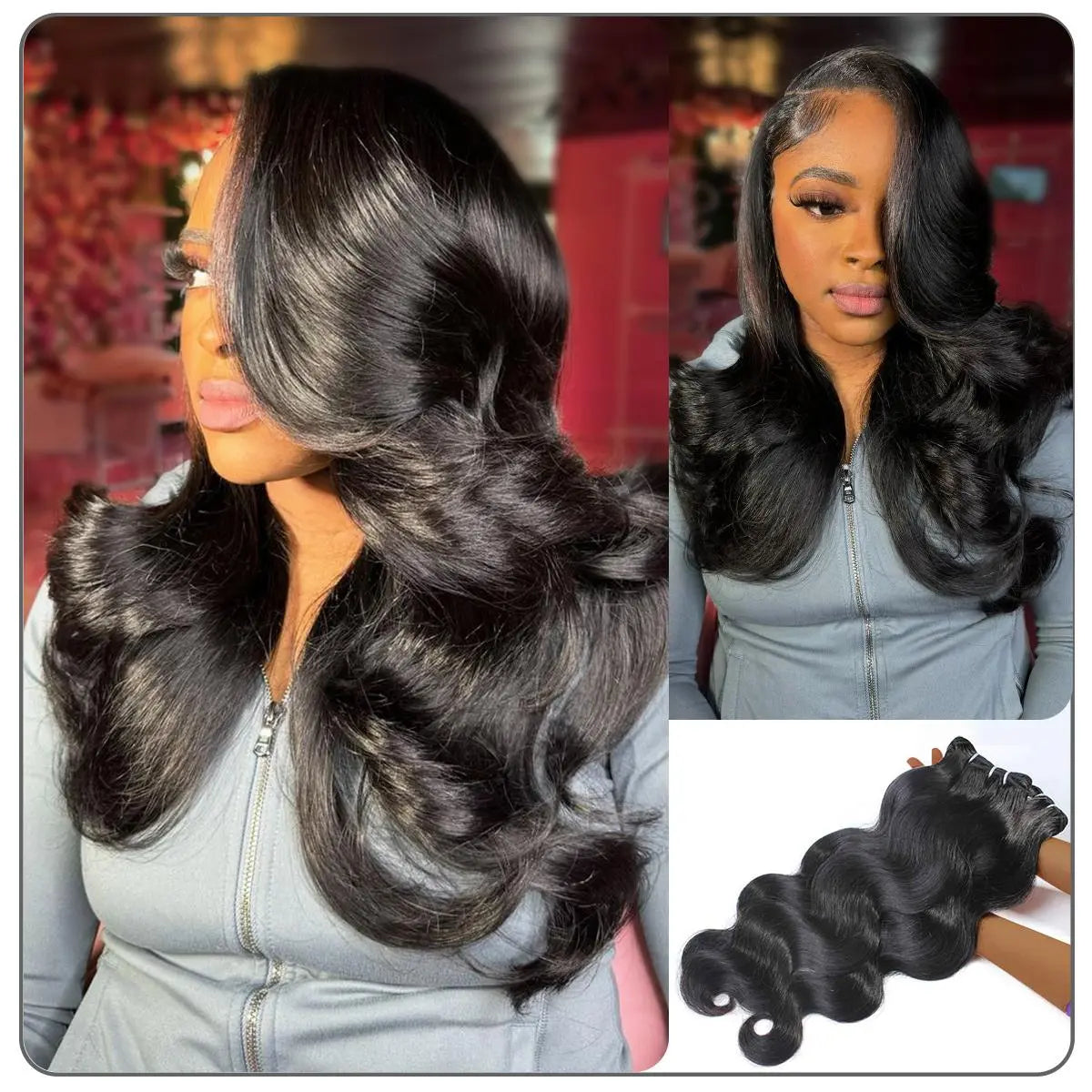 [Wequeen] Budget Friendly 10A Grade 12"-30" Brazilian Virgin 100% Human Hair Body Wave Burmese Curly Straight Deep Wavy Quick Weave Sew In/Glue in Viral Hair Bundles Real Hair Extensions